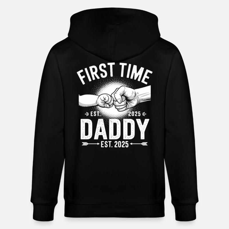 Erstes Mal Papa Seit 2025 - Stanley/Stella Unisex Bio-Kapuzenjacke CULTIVATOR  - Schwarz