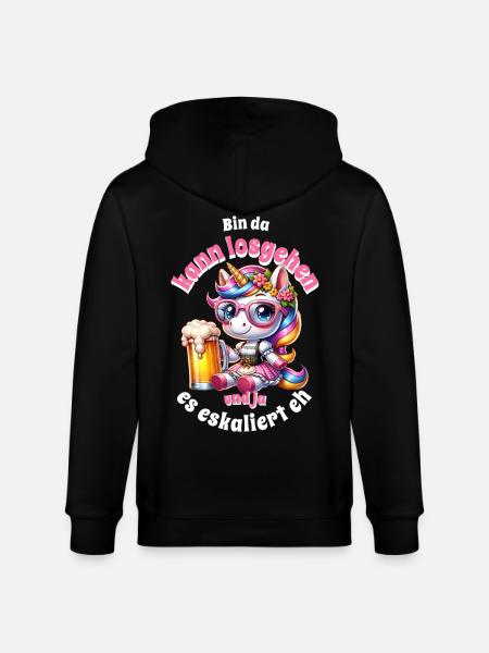 Kleine Eenhoornbier Lekkernij - Stanley/Stella Uniseks bio-ziphoodie CULTIVATOR  - zwart