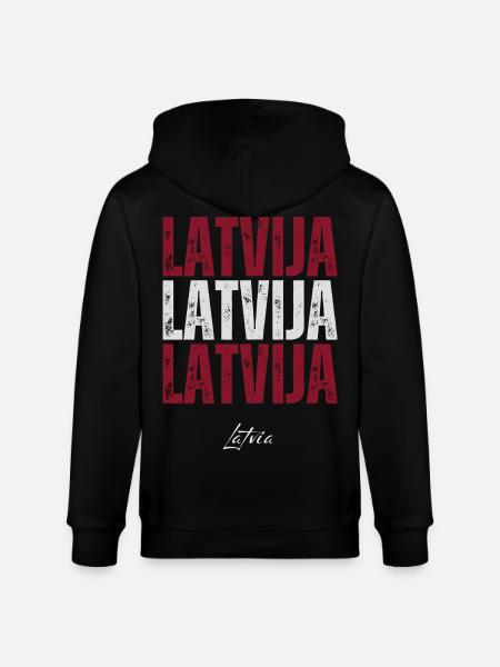Drapeau de Lettonie, patriote letton - Veste à capuche bio CULTIVATOR Stanley/Stella Unisexe - noir