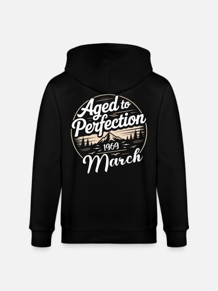 Birthday present march 1969 - Stanley/Stella CULTIVATOR Unisex Organic Hooded Jacket - black