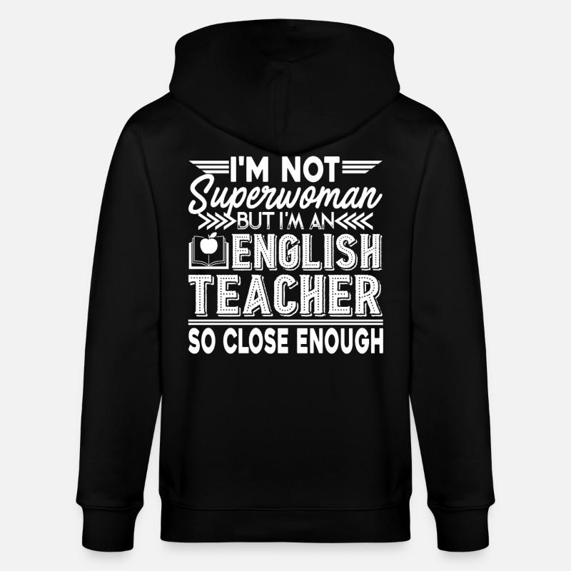 Englischlehrer Ich bin ein Englischlehrer - Stanley/Stella Unisex Bio-Kapuzenjacke CULTIVATOR  - Schwarz