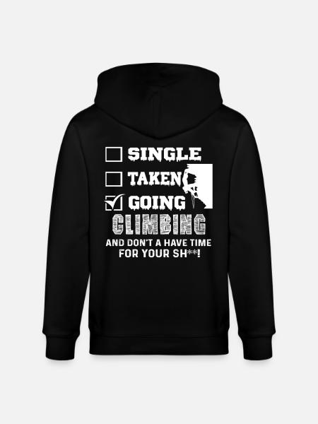 Climbing Relationship Status - Stanley/Stella CULTIVATOR  Unisex Organic Hooded Jacket - black