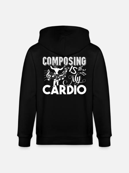 Composer Composing Is My Cardio - Stanley/Stella CULTIVATOR  Unisex Organic Hooded Jacket - black