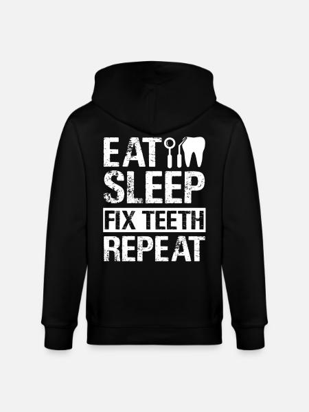 Dentist Dentists Fix Teeth - Stanley/Stella CULTIVATOR Unisex Organic Hooded Jacket - black