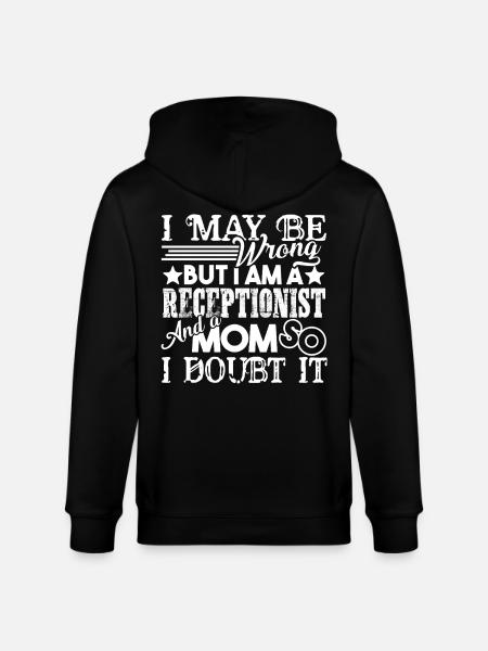 Receptionist I am A Receptionist - Stanley/Stella CULTIVATOR Unisex Organic Hooded Jacket - black