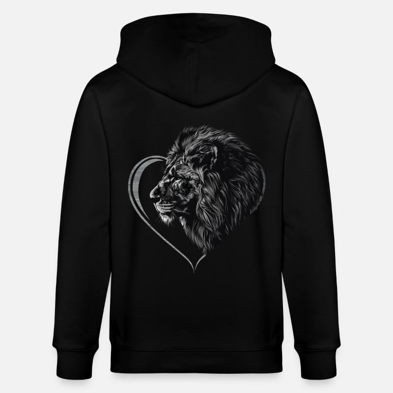 Lion - Veste à capuche bio CULTIVATOR Stanley/Stella Unisexe - noir