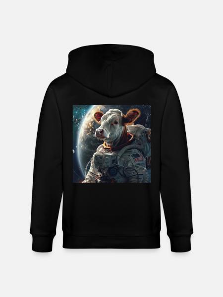 Kuh - Stanley/Stella Unisex Bio-Kapuzenjacke CULTIVATOR - Schwarz