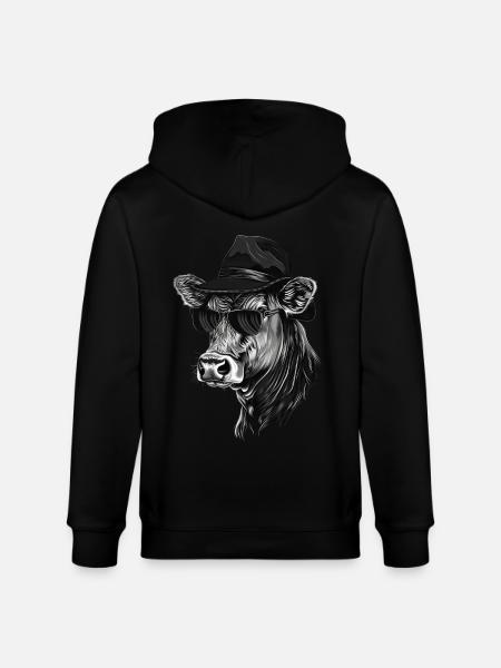 Vache - Veste à capuche bio CULTIVATOR Stanley/Stella Unisexe - noir