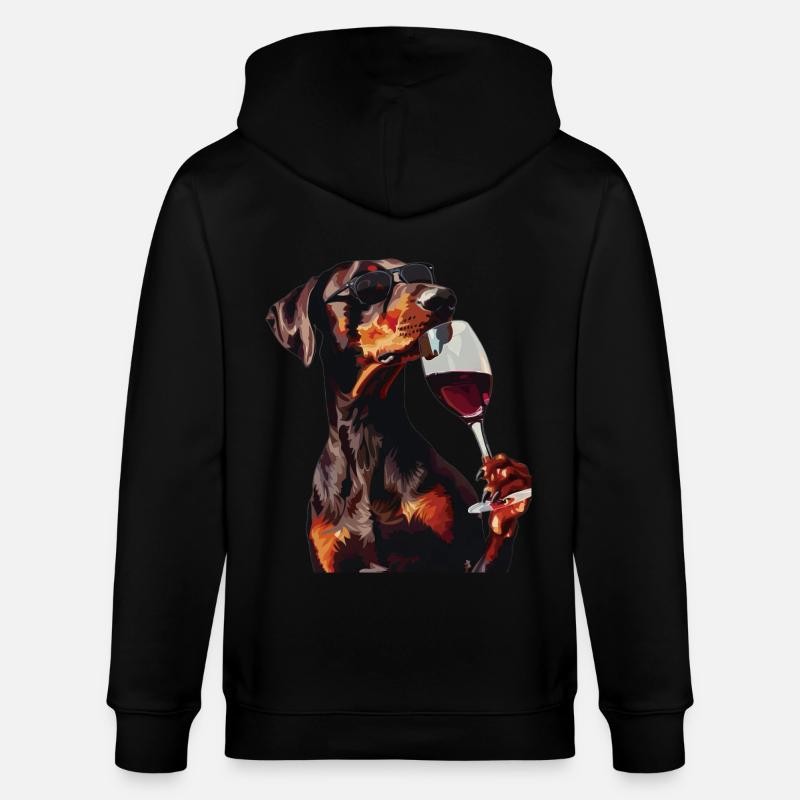 Dobermann - Stanley/Stella Unisex Bio-Kapuzenjacke CULTIVATOR  - Schwarz