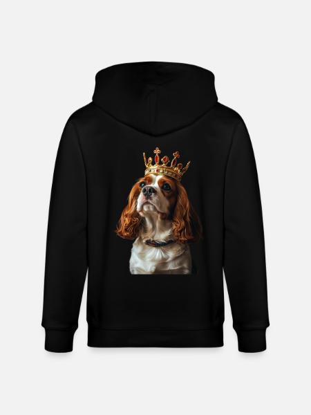Cavalier King Charles Spaniel - Stanley/Stella CULTIVATOR  Unisex Organic Hooded Jacket - black