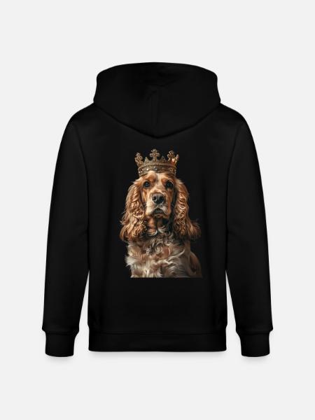 Cocker Spaniel - Stanley/Stella CULTIVATOR Unisex Organic Hooded Jacket - black