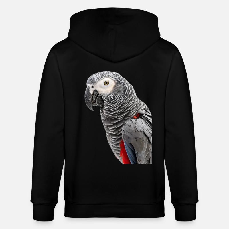 Afrikanisches Grau - Stanley/Stella Unisex Bio-Kapuzenjacke CULTIVATOR  - Schwarz