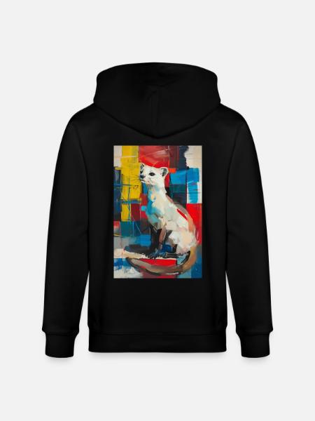 Ermine - Stanley/Stella CULTIVATOR  Unisex Organic Hooded Jacket - black