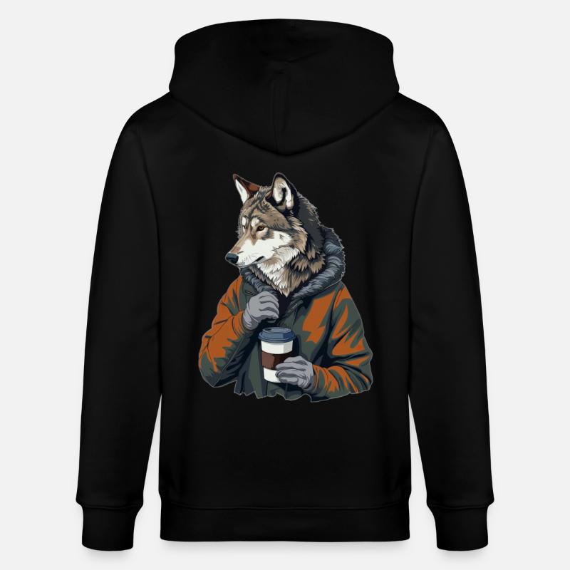 Loup - Veste à capuche bio CULTIVATOR Stanley/Stella Unisexe - noir