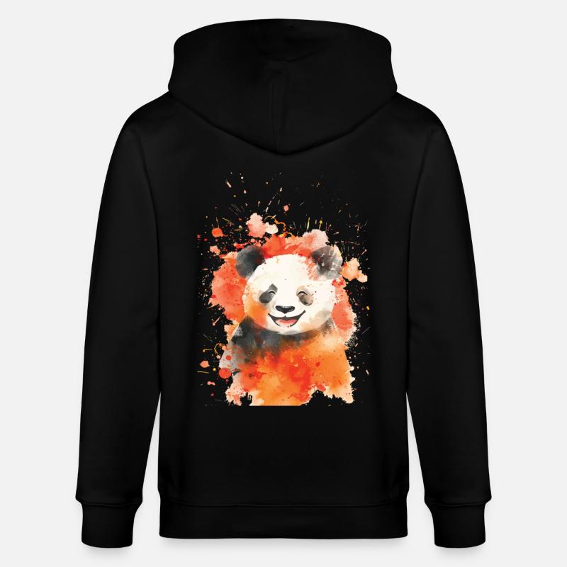 Panda - Veste à capuche bio CULTIVATOR Stanley/Stella Unisexe - noir