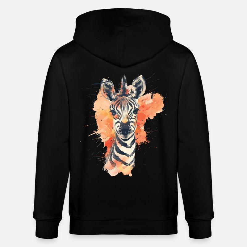 Zebra - Stanley/Stella CULTIVATOR Unisex Organic Hooded Jacket - black