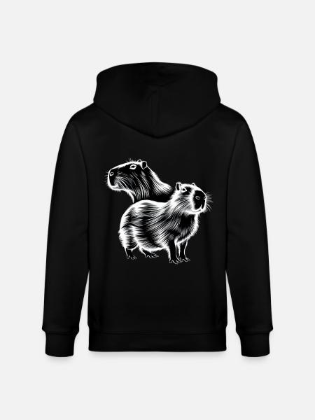 Capybara - Stanley/Stella CULTIVATOR  Unisex Organic Hooded Jacket - black