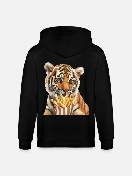 Tiger - Stanley/Stella CULTIVATOR  Unisex Organic Hooded Jacket - black