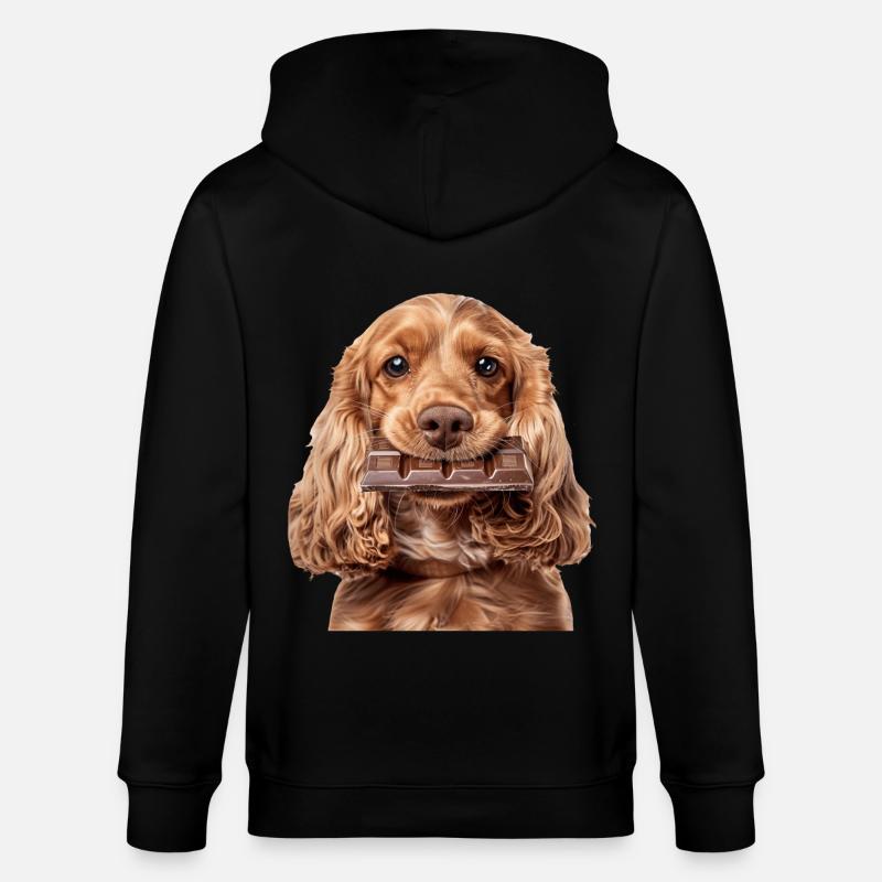 Cocker Spaniel - Veste à capuche bio CULTIVATOR Stanley/Stella Unisexe - noir