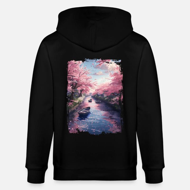Japan - Stanley/Stella Unisex Bio-Kapuzenjacke CULTIVATOR  - Schwarz
