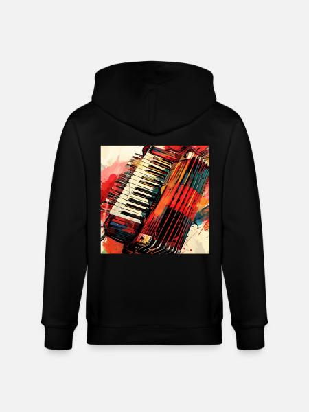 Accordion - Stanley/Stella CULTIVATOR Unisex Organic Hooded Jacket - black