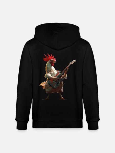 Hahn Gitarre - Stanley/Stella Unisex Bio-Kapuzenjacke CULTIVATOR - Schwarz