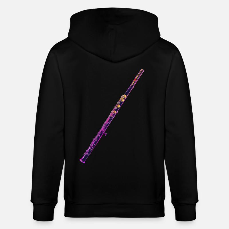 Querflöte - Stanley/Stella Unisex Bio-Kapuzenjacke CULTIVATOR  - Schwarz