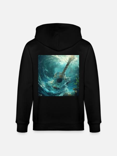 Gitarre - Stanley/Stella Unisex Bio-Kapuzenjacke CULTIVATOR  - Schwarz