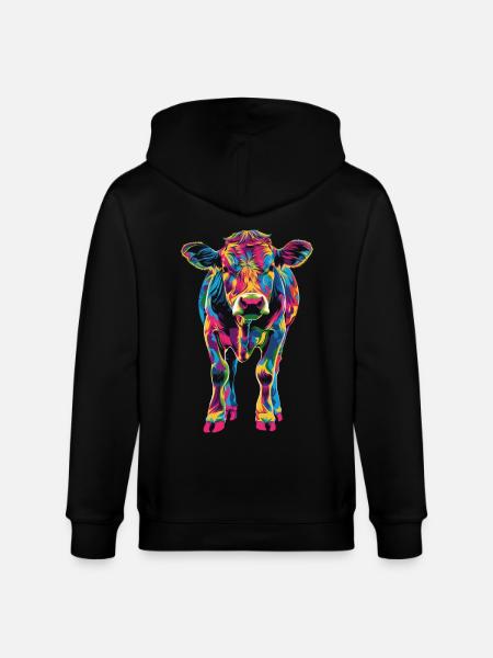 Kuh - Stanley/Stella Unisex Bio-Kapuzenjacke CULTIVATOR  - Schwarz