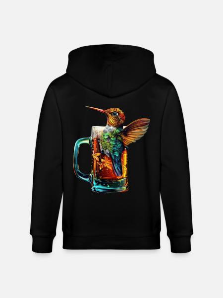 Kolibri Bier - Stanley/Stella Unisex Bio-Kapuzenjacke CULTIVATOR  - Schwarz