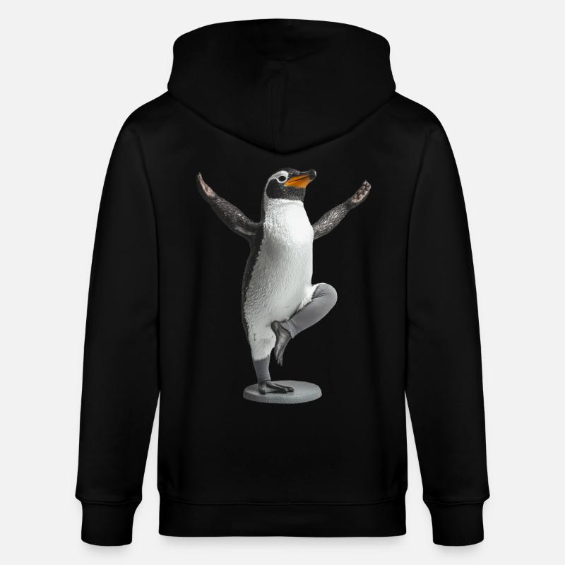 Pinguin - Stanley/Stella Unisex Bio-Kapuzenjacke CULTIVATOR  - Schwarz