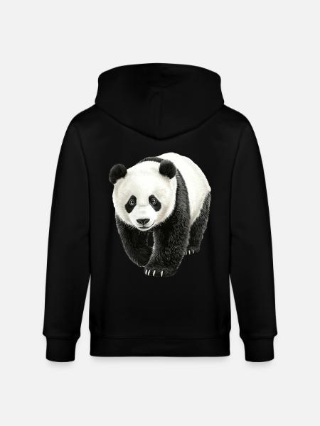 Panda - Stanley/Stella Unisex Bio-Kapuzenjacke CULTIVATOR  - Schwarz