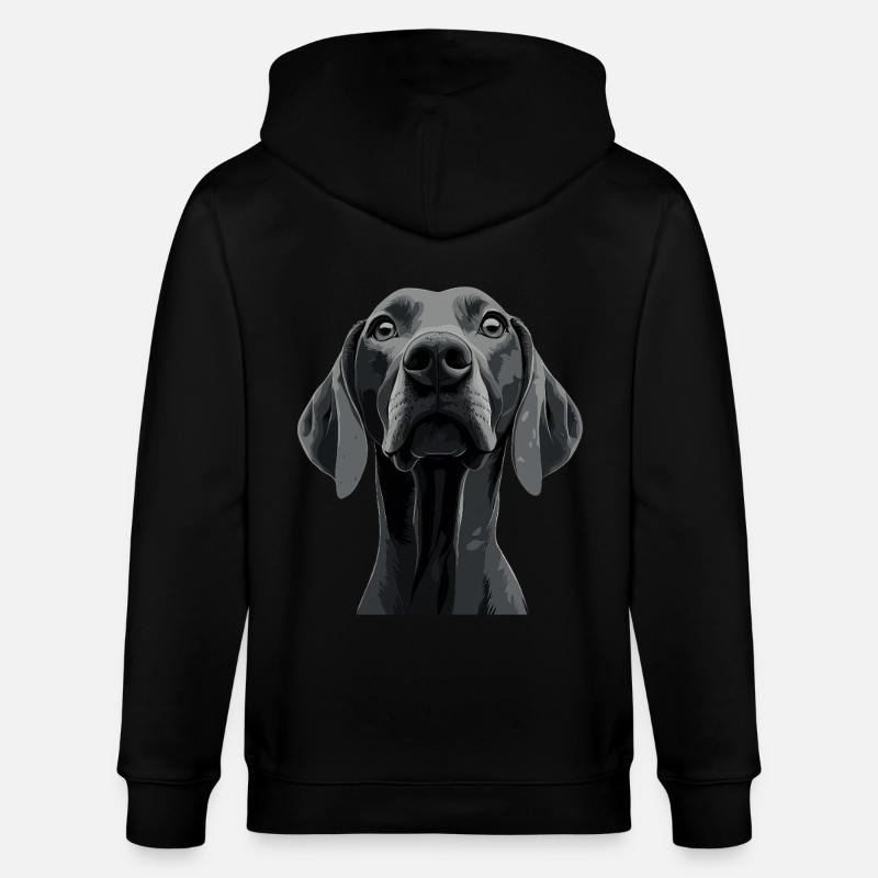 Weimaraner - Stanley/Stella Unisex Bio-Kapuzenjacke CULTIVATOR  - Schwarz