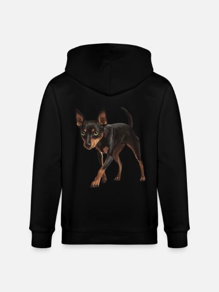 Zwergpinscher - Stanley/Stella Unisex Bio-Kapuzenjacke CULTIVATOR - Schwarz