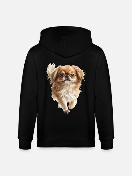 Pekinese - Stanley/Stella Unisex Bio-Kapuzenjacke CULTIVATOR - Schwarz