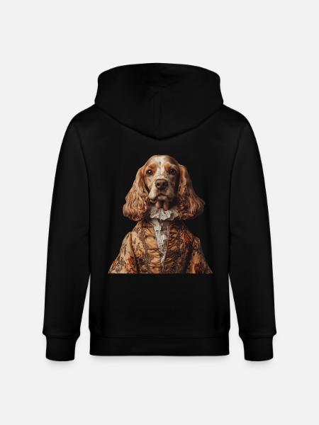Cocker Spaniel - Stanley/Stella Unisex Bio-Kapuzenjacke CULTIVATOR  - Schwarz