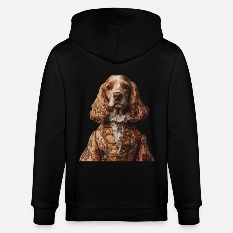 Cocker Spaniel - Stanley/Stella Unisex Bio-Kapuzenjacke CULTIVATOR  - Schwarz