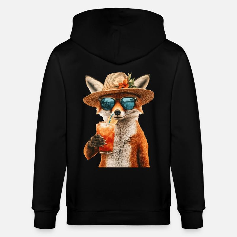 Fuchs - Stanley/Stella Unisex Bio-Kapuzenjacke CULTIVATOR - Schwarz