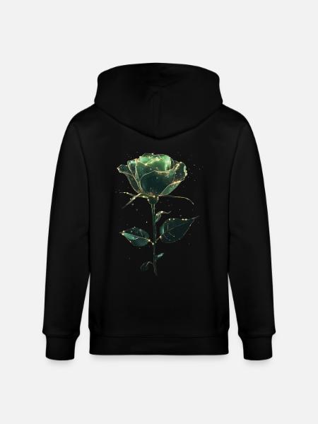 Grüne Rose - Stanley/Stella Unisex Bio-Kapuzenjacke CULTIVATOR - Schwarz