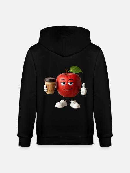 Apfelkaffee - Stanley/Stella Unisex Bio-Kapuzenjacke CULTIVATOR  - Schwarz