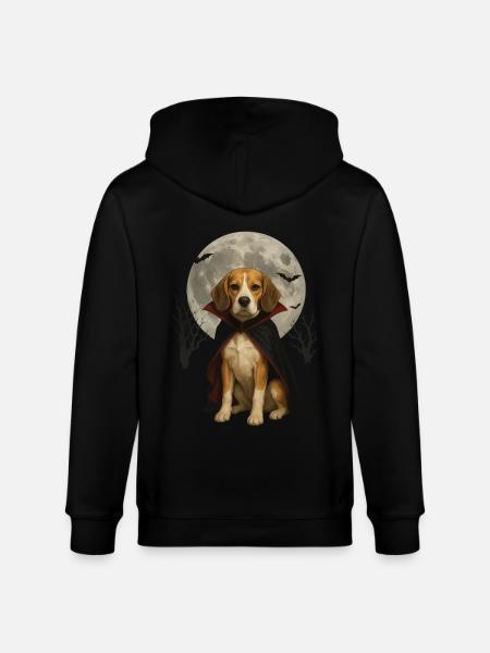 Beagle - Stanley/Stella Unisex Bio-Kapuzenjacke CULTIVATOR  - Schwarz