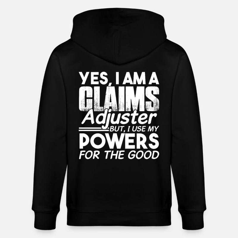 Use Claims Adjuster Powers - Stanley/Stella CULTIVATOR  Unisex Organic Hooded Jacket - black