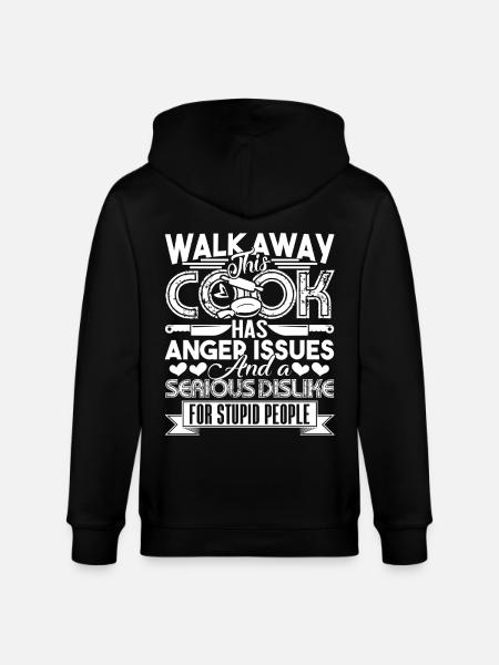 Cook Cook Has Anger Issues - Stanley/Stella CULTIVATOR Unisex Organic Hooded Jacket - black