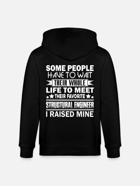 Proud Structural Engineer Mama - Stanley/Stella CULTIVATOR Unisex Organic Hooded Jacket - black