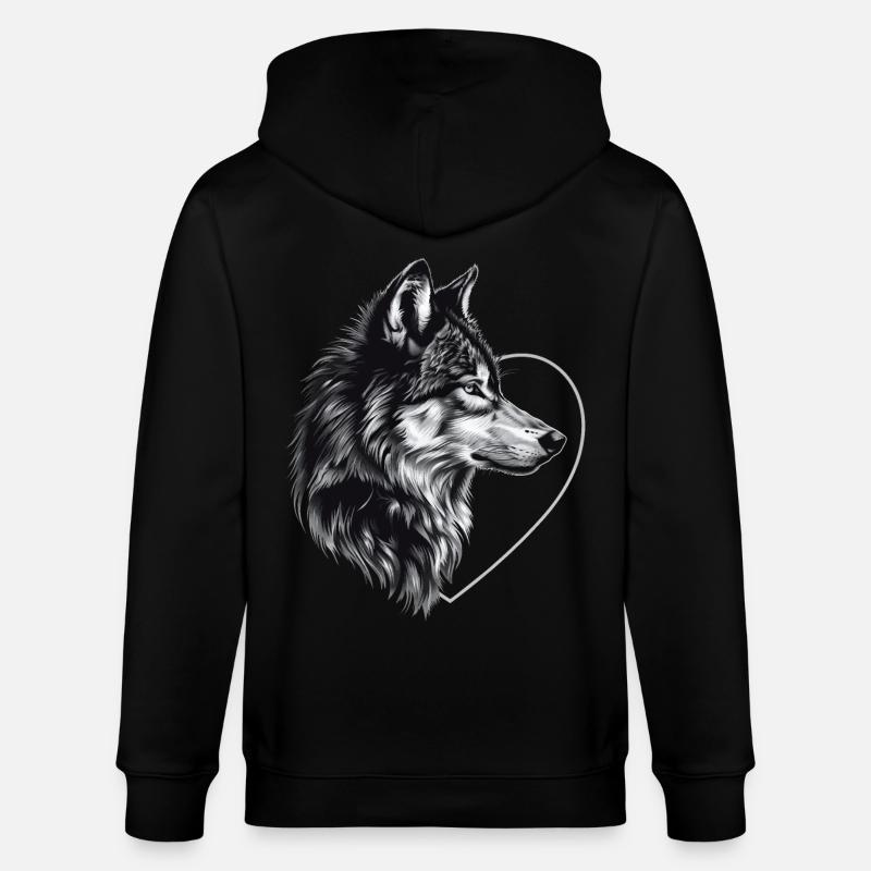 Wolf - Stanley/Stella Unisex Bio-Kapuzenjacke CULTIVATOR  - Schwarz