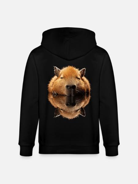 Capybara - Stanley/Stella CULTIVATOR  Unisex Organic Hooded Jacket - black
