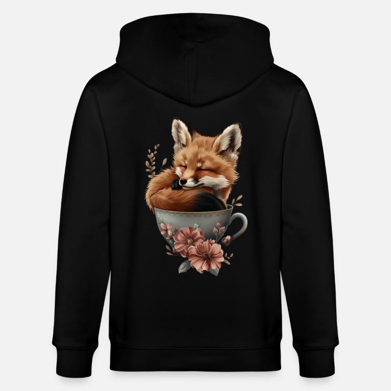 Fuchs - Stanley/Stella Unisex Bio-Kapuzenjacke CULTIVATOR  - Schwarz