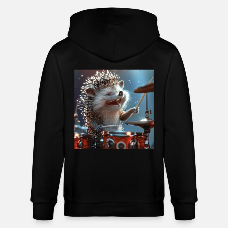 Igel - Stanley/Stella Unisex Bio-Kapuzenjacke CULTIVATOR  - Schwarz