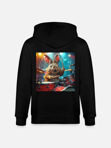 Rabbit - Stanley/Stella CULTIVATOR Unisex Organic Hooded Jacket - black