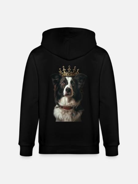Border Collie - Stanley/Stella Unisex Bio-Kapuzenjacke CULTIVATOR - Schwarz
